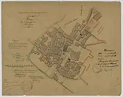 Nizas. - plan du village 1903