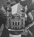 Vue aérienne de la synagogue