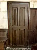 Porte de la cage d'escalier du clocher.