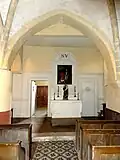Chapelle sud, vue vers l'est.