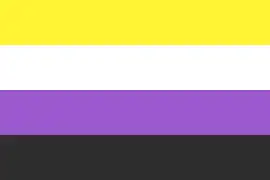 Drapeau de la fierté non-binaire.
