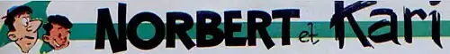 Têtes de Norbert avec moustache et du polynésien Kari, suivis du titre "Norbert et Kari"