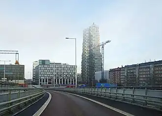 Les tours vues de Norra länken.