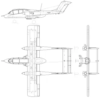 vue en plan de l’avion