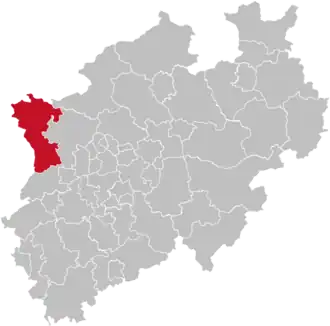 Localisation de Arrondissement de Clèves