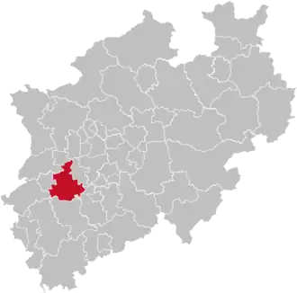 Localisation de Arrondissement de Rhin Neuss