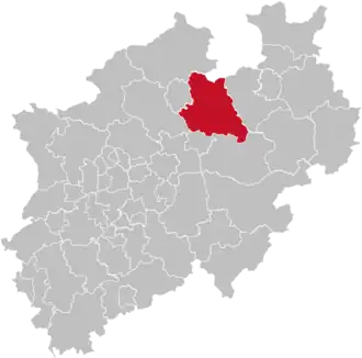 Localisation de Arrondissement de Warendorf