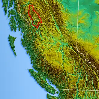 Carte de localisation du massif.