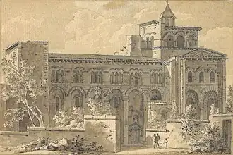 Notre-Dame-du-Port vers 1790, dessin attribué à Jacques Martin Sylvestre Bence.