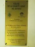Plaque inaugurale.