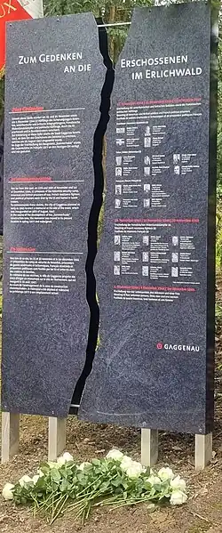 Stèle inaugurée le 30 avril 2023.