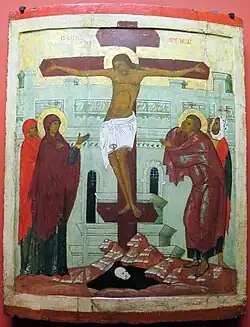 Novgorod, crucifixion, XVI s.