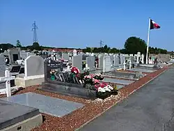 Les tombes de soldats français.