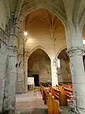 Bas-côté sud, vue par la 1re&nbsp;grande arcade.