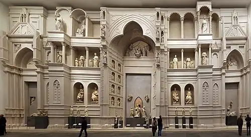 Reconstitution de la façade de la cathédrale Santa Maria del Fiore en 1587.