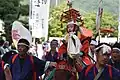 Close-up of a Yabusame archer at Nyakuichiouji Shrine (photographed on July 22, 2018)