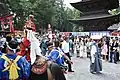 Yabusame target hitting at Nyakuichiouji Shrine (photographed on July 22, 2018)