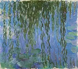"Nymphéas avec rameaux de saule" (1916-1919) Claude Monet – Lycée Claude Monet de Paris, en dépôt au musée des impressionnismes Giverny (W 1851)