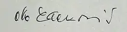 signature d'Otto Lackovič