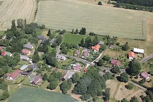 Zvicina : vue aérienne.