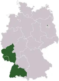 Territoire de la (Fußball) Oberliga Südwest 1945-1948