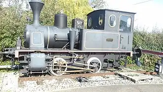 Une locomotive à vapeur à Obermodern.