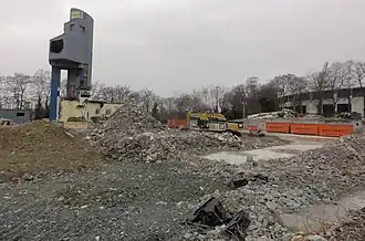 Le parc en cours de démolition, le 29 décembre 2018.