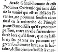 Occitanie dans le livre de Camus imprimé en 1644.