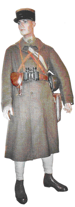Uniforme de l'armée française officier du 43e&nbsp;régiment d'infanterie de 1940 à Dunkerque au musée consacré à l'opération Dynamo et à la défense.