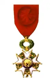 Médaille d'officier de l'Ordre national de la Légion d'honneur.