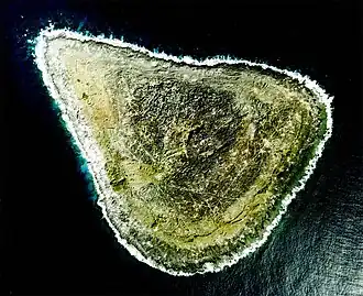 Photo aérienne de Okidaitō-jima.