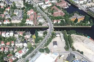 Vue aérienne d'Amalienbrücke.