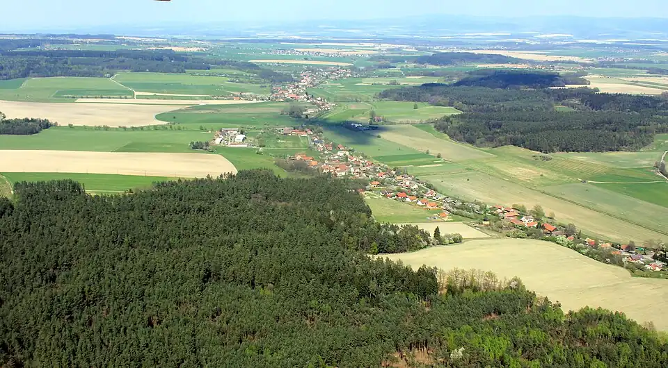 Olešnice : vue aérienne.