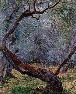 Olive trees study Bordighera 1884. Private collection.