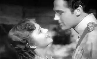 Avec Olivia de Havilland,dans La Charge de la brigade légère (1936)