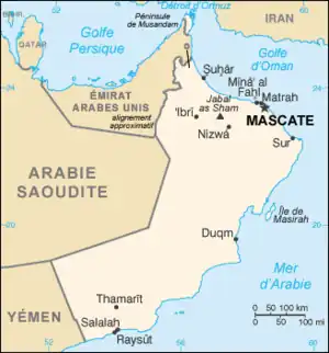 Description de l'image Oman carte.png.
