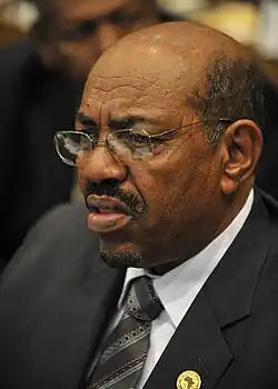 Omar el-Béchir,président soudanais,photographié en 2009.