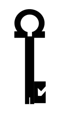 Dessin d'une clé noire.