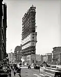 One Times Square en construction, en 1903.