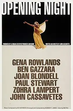 Description de l'image Opening Night (1977 poster).jpg.