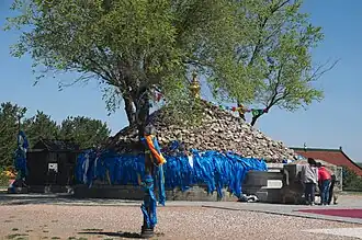 ovoo du mausolée de Genghis Khan à Ordos