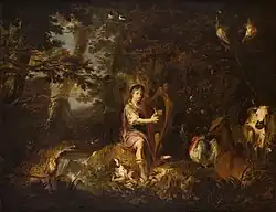 Orphée jouant de la harpe