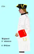 régiment d’Orléans 1734 à 1762