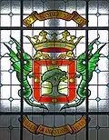 Armoiries de la Orotava dans une baie vitrée du bâtiment.