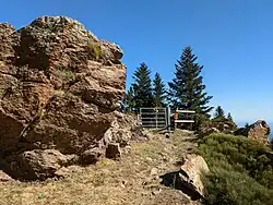 Affleurement d'orthogneiss œillé - Ras de Prat Cabrera, Massif du Canigou.