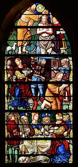 Le baptême du Christ et la décollation de Jean Baptiste (XVIe&nbsp;siècle).