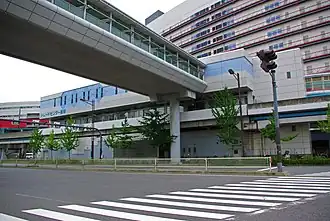 Vue extérieure de la station.