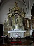Église Saint-Sulpice : autel et retable de la Vierge.