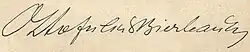 signature d'Otto Julius Bierbaum