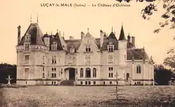 Le château d'Oublaise vers 1900.